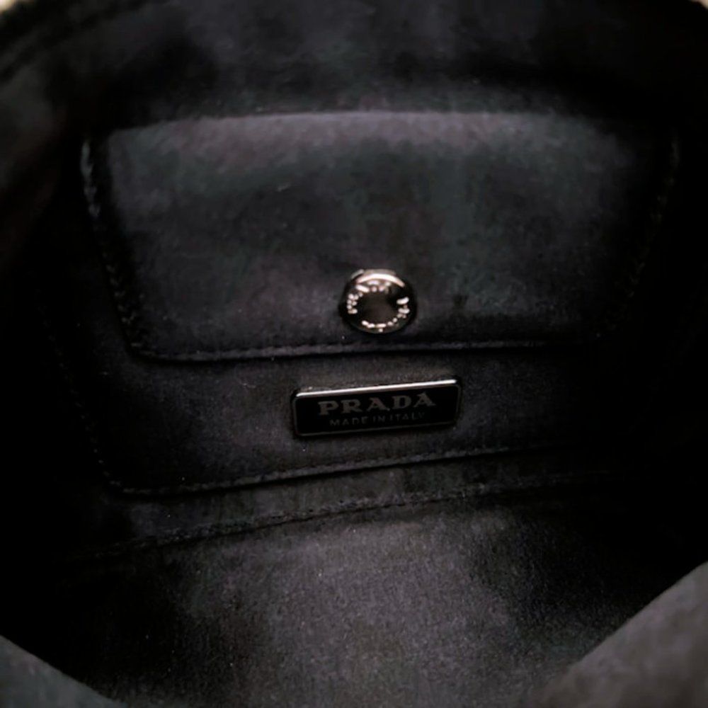 Vintage PRADA Art Deco Beaded Satin Clutch - Picture 9 of 10